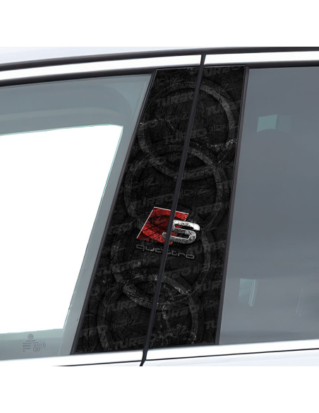 Sticker for car pillar Audi S-line Quattro | TurboWrapz.com