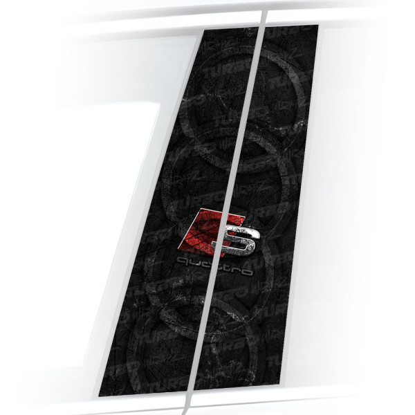 Sticker for car pillar Audi S-line Quattro | TurboWrapz.com