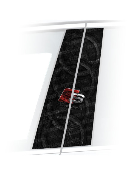 Sticker for car pillar Audi S-line Quattro | TurboWrapz.com
