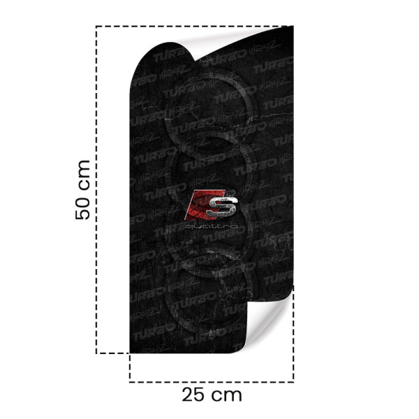 Sticker for car pillar Audi S-line Quattro | TurboWrapz.com
