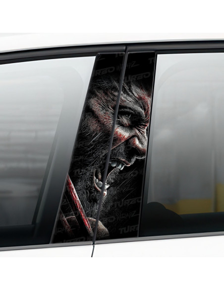 Sticker for car pillar Wolverine | TurboWrapz.com