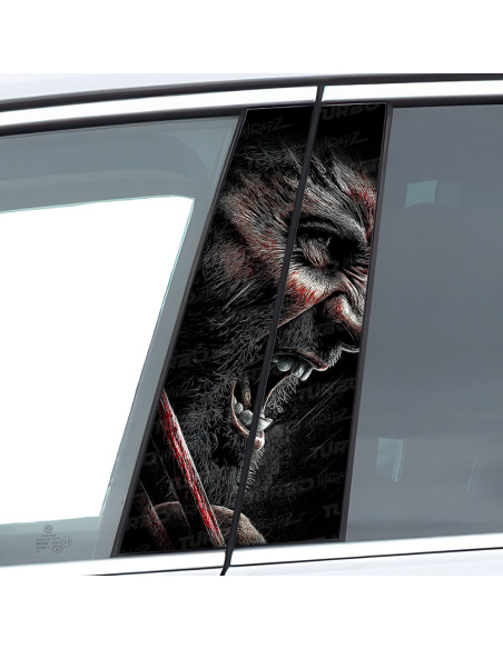 Sticker for car pillar Wolverine | TurboWrapz.com