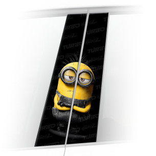 Naklejka na słupek samochodowy Minionek Obrażony | TurboWrapz.com