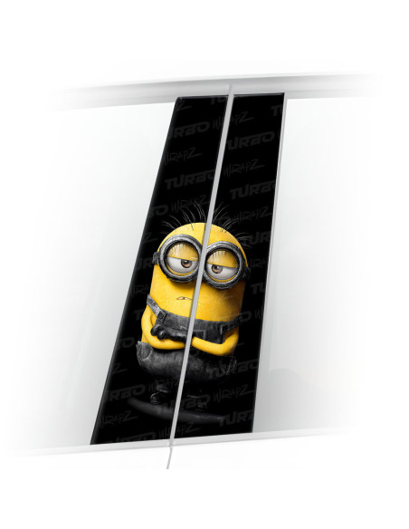 Sticker for car pillar Minionek Obrażony | TurboWrapz.com