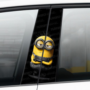 Naklejka na słupek samochodowy Minionek Obrażony | TurboWrapz.com 2