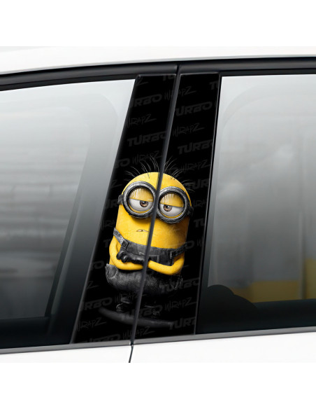 Sticker for car pillar Minionek Obrażony | TurboWrapz.com