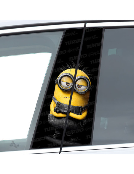 Sticker for car pillar Minionek Obrażony | TurboWrapz.com