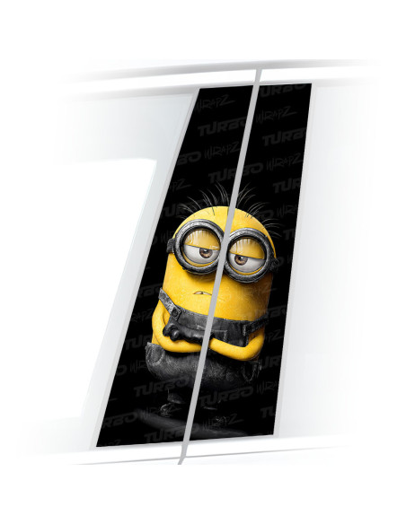 Sticker for car pillar Minionek Obrażony | TurboWrapz.com