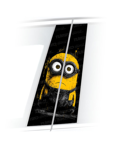 Sticker for car pillar Minionek z Horroru | TurboWrapz.com