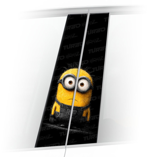 Sticker for car pillar Minionek | TurboWrapz.com