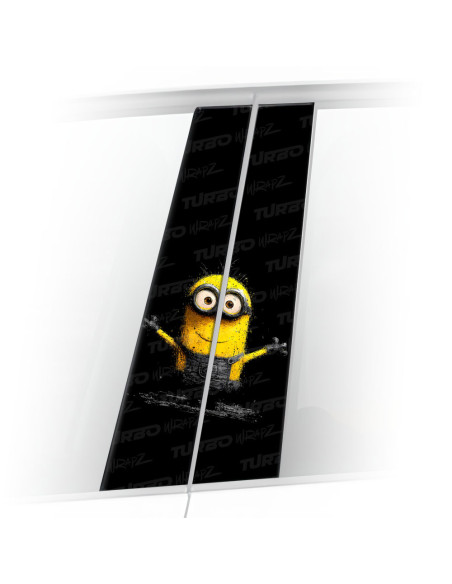 Sticker for car pillar Minionek Przytulas | TurboWrapz.com