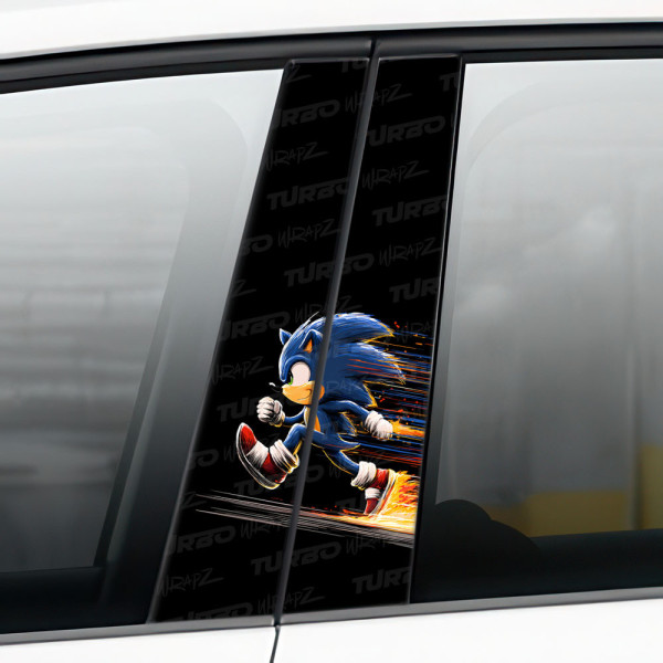 Naklejka na słupek samochodowy Sonic | TurboWrapz.com
