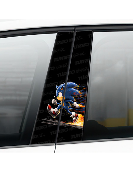 Sticker for car pillar Sonic | TurboWrapz.com