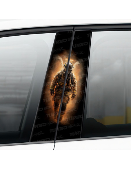 Sticker for car pillar Strażak | TurboWrapz.com