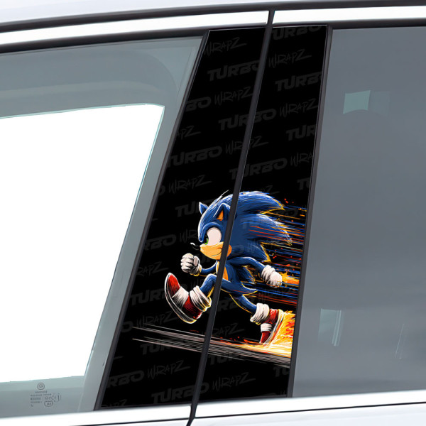 Sticker for car pillar Sonic | TurboWrapz.com