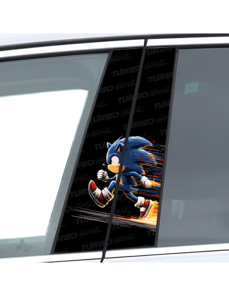 Sticker for car pillar Sonic | TurboWrapz.com