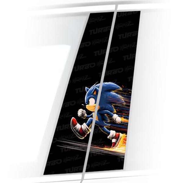 Sticker for car pillar Sonic | TurboWrapz.com