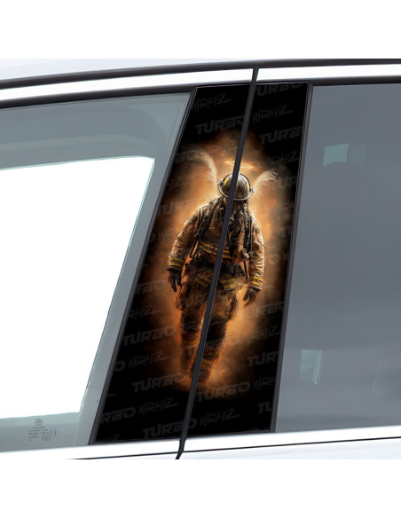 Sticker for car pillar Strażak | TurboWrapz.com
