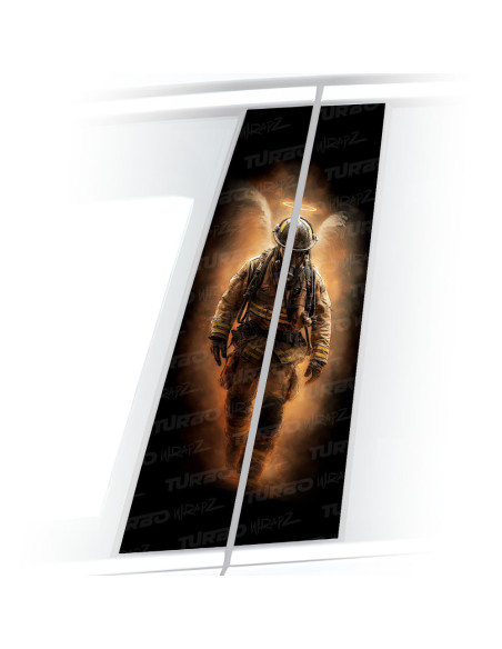 Sticker for car pillar Strażak | TurboWrapz.com