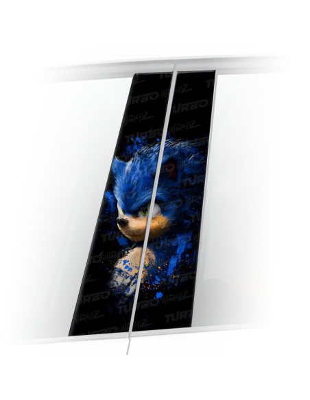 Sticker for car pillar Sonic | TurboWrapz.com