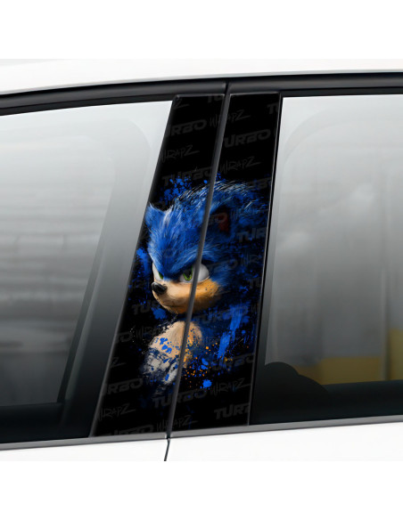 Sticker for car pillar Sonic | TurboWrapz.com