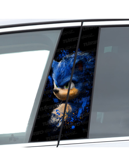Sticker for car pillar Sonic | TurboWrapz.com