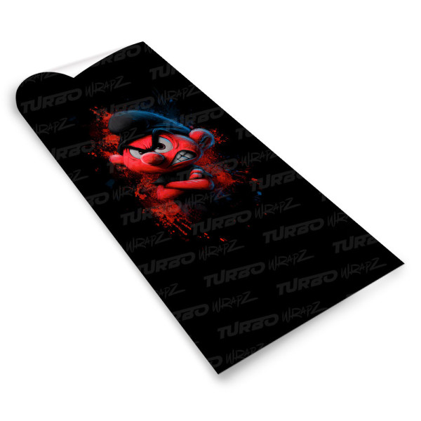 Sticker for car pillar Czerwony Smerf | TurboWrapz.com