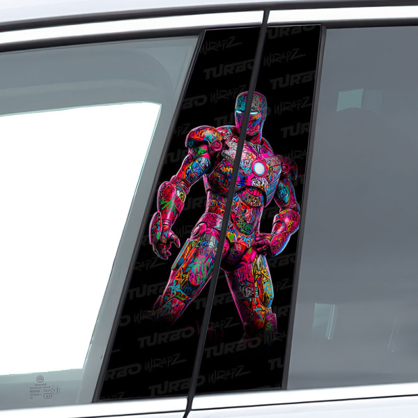 Sticker for car pillar Iron man 1 | TurboWrapz.com