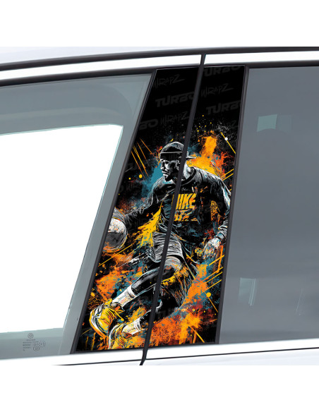 Naklejka na słupek samochodowy Koszykarz 1 | TurboWrapz.com