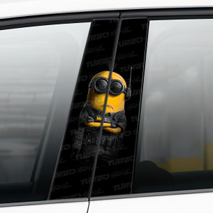 Naklejka na słupek samochodowy Minion Ochroniarz 2  | TurboWrapz.com 2