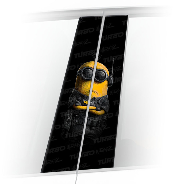 Sticker for car pillar Minion Ochroniarz 2  | TurboWrapz.com