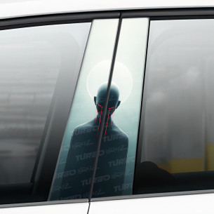 Naklejka na słupek samochodowy Krwawe łzy | TurboWrapz.com 2