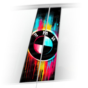 Sticker for car pillar BMW logo 1 | TurboWrapz.com