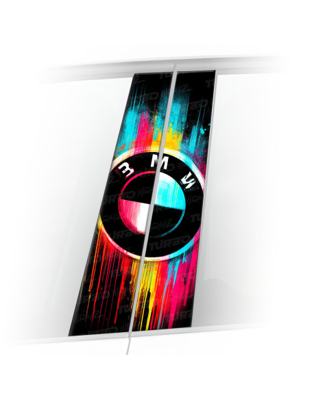 Naklejka na słupek samochodowy BMW logo 1 | TurboWrapz.com