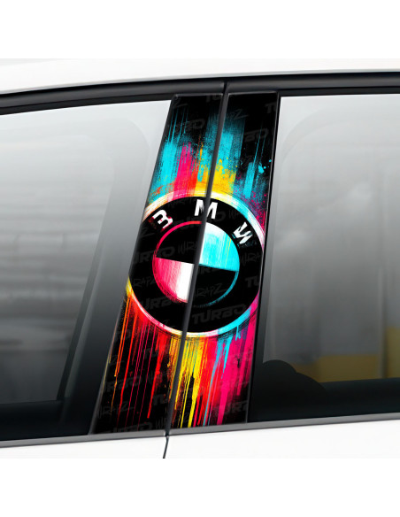 Naklejka na słupek samochodowy BMW logo 1 | TurboWrapz.com