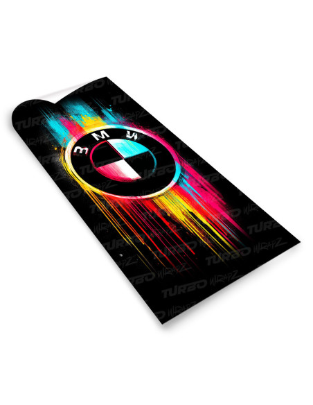 Sticker for car pillar BMW logo 1 | TurboWrapz.com