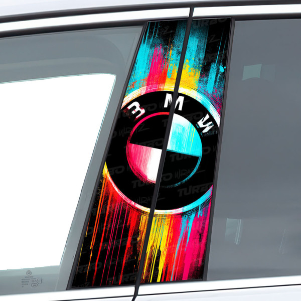 Sticker for car pillar BMW logo 1 | TurboWrapz.com