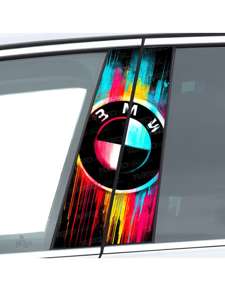 Naklejka na słupek samochodowy BMW logo 1 | TurboWrapz.com