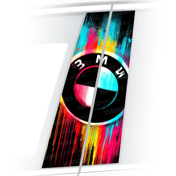 Sticker for car pillar BMW logo 1 | TurboWrapz.com
