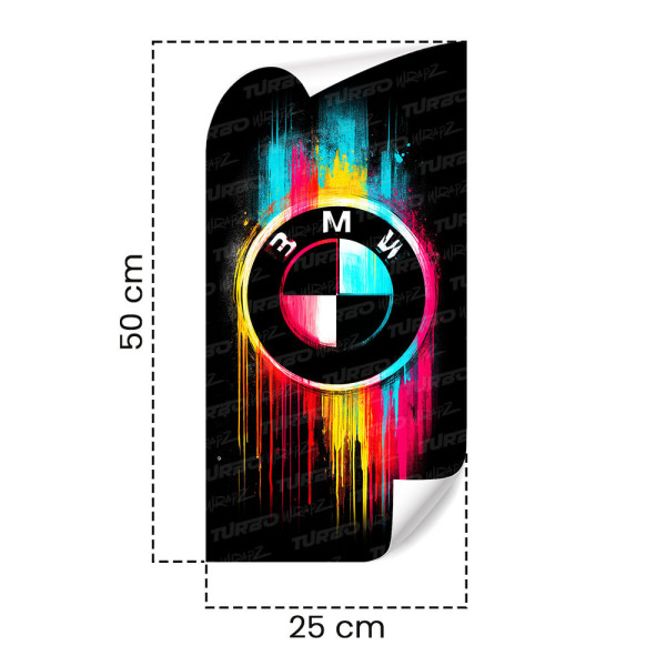 Sticker for car pillar BMW logo 1 | TurboWrapz.com