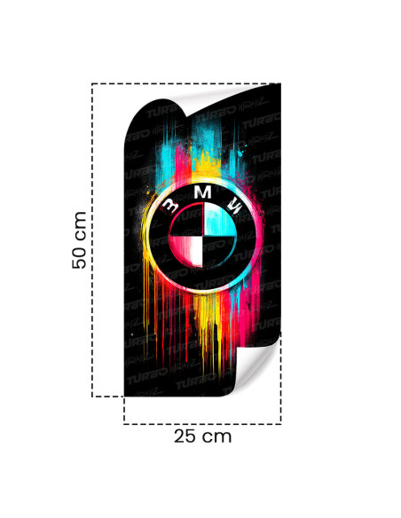 Sticker for car pillar BMW logo 1 | TurboWrapz.com