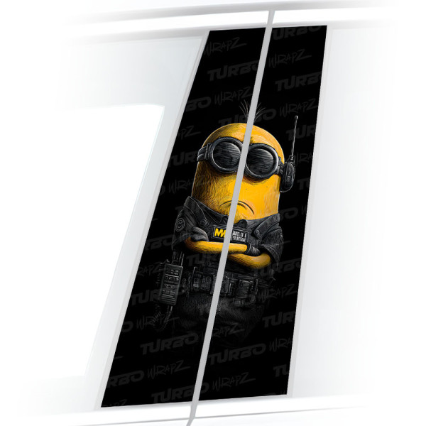 Sticker for car pillar Minion Ochroniarz 2  | TurboWrapz.com