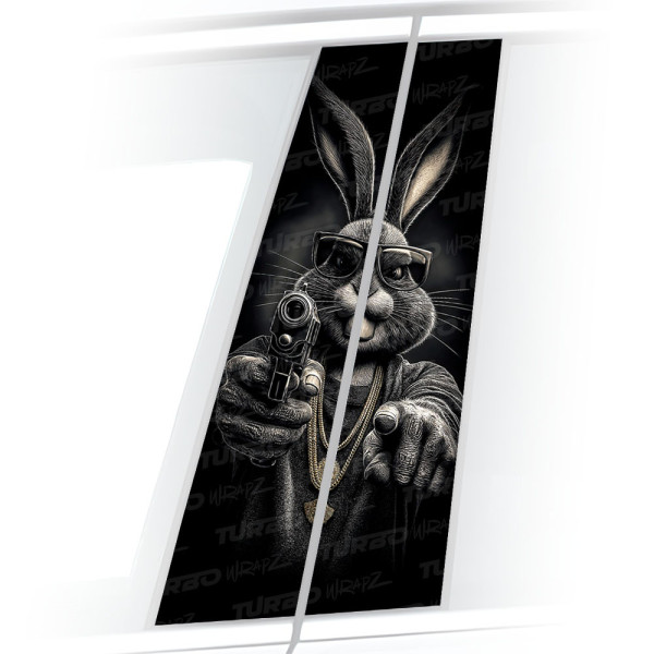 Sticker for car pillar Królik Bugs Gangster | TurboWrapz.com