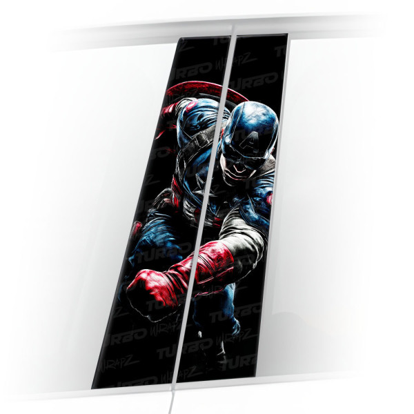 Naklejka na słupek samochodowy Kapitan Ameryka 2 | TurboWrapz.com