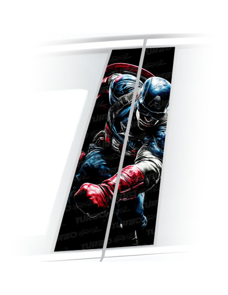 Naklejka na słupek samochodowy Kapitan Ameryka 2 | TurboWrapz.com