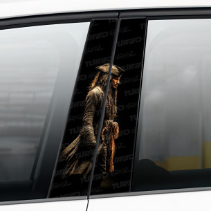 Sticker for car pillar Jack Sparrow 6 | TurboWrapz.com 2