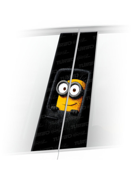 Sticker for car pillar Minion Podróżnik  | TurboWrapz.com