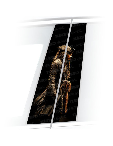 Sticker for car pillar Jack Sparrow 6 | TurboWrapz.com