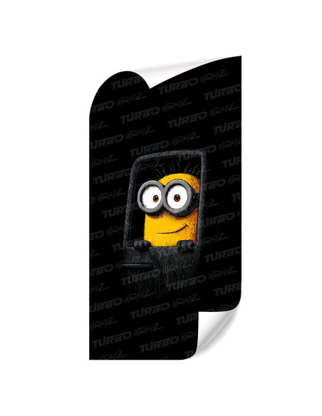Naklejka na słupek samochodowy Minion Podróżnik  | TurboWrapz.com